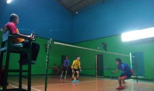 Pasangan Nyoman/Kholik Melaju ke Final Turnamen Badminton Kapolsek Cugenang Cup