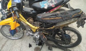 Menolak Ditilang, Warga Cianjur Bakar Sepeda Motor