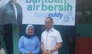 Salurkan Air Bersih, Edi Soeparno Motivasi Hendang Purnamasari