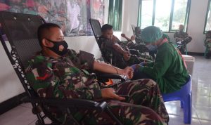 Hari Juang Kartika TNI AD, Kodim 0608/Cianjur Gelar Baksos Donor Darah