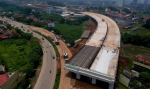 Foto udara proyek pembangunan jalan tol (cileunyi-sumedang-dawuan) Cisumdawu. (ist)