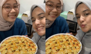 Rayakan Ulang Tahun Mendiang Eril, Zara dan Nabila Ishma Buat Kue Bersama