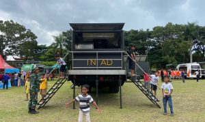 TNI Lakukan Trauma Healing 31 Anak di Pengungsian Taman Prawatasari