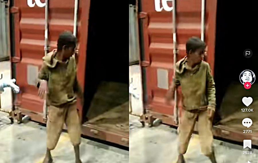 Main petak umpet di Bangladesh ketemu di Malaysia. Seorang bocah laki-laki asal Bangladesh nyasar hingga ke Malaysia, usai bermain petak umpet dan bersembunyi di dalam sebuah kontainer. (tangkapan layar)