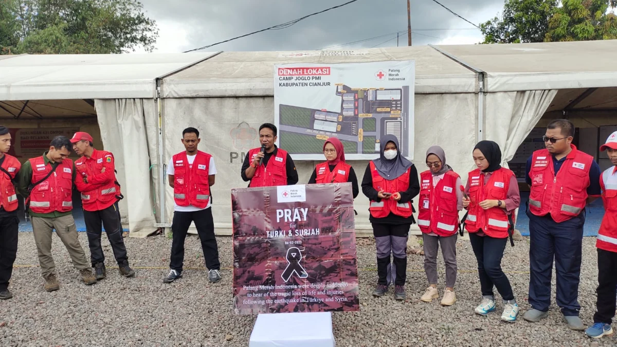 PMI Cianjur Gelar Doa Bersama untuk Korban Gempa Turki dan Jayapura. (dik)