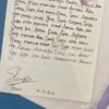 Surat permintaan maaf Shane Lukas untuk David ozora