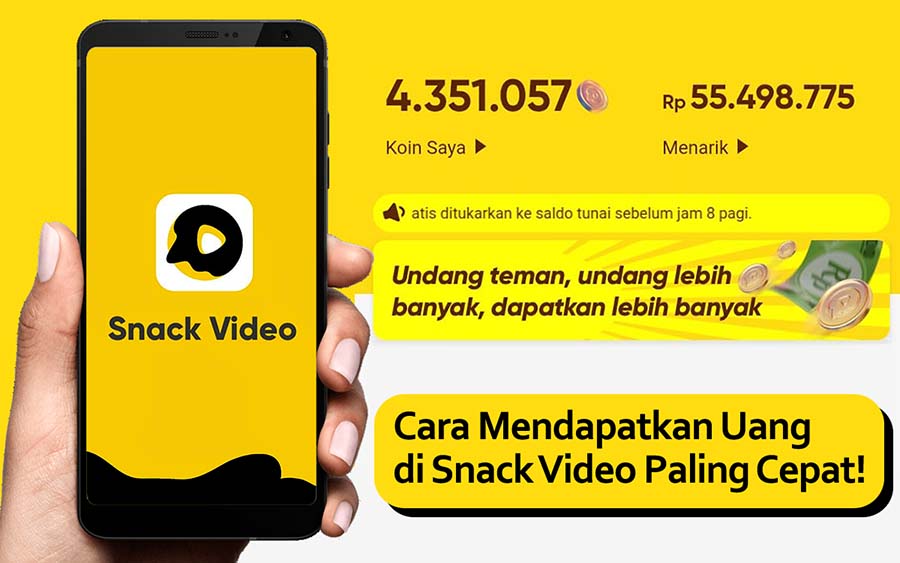 Aplikasi Snack Video penghasil uang
