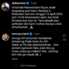 Komedian Komeng dihujat usai berkomentar di akun Instagram Abdel Achrian.