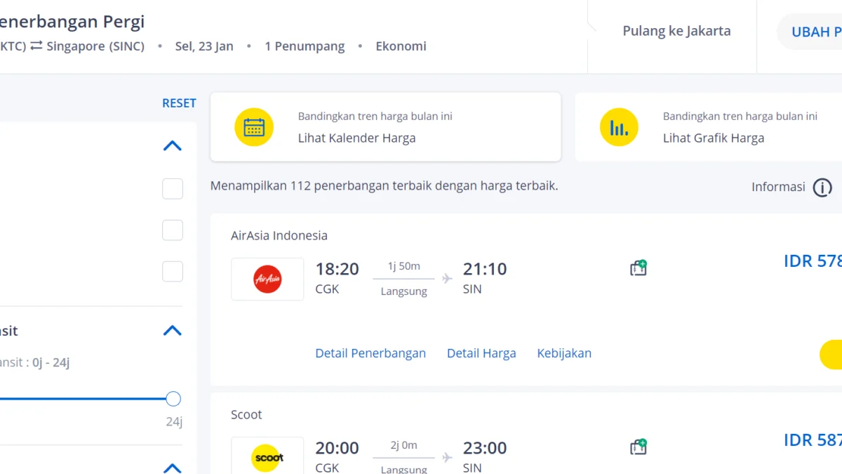 Ternyata Tiket Pesawat ke Singapura Lebih Murah dari Pada Liburan ke Bali
