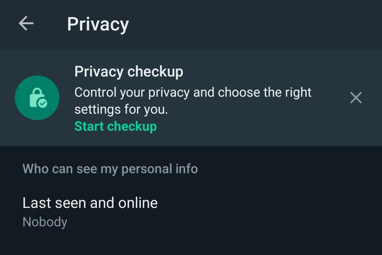 WA privasi Keamanan