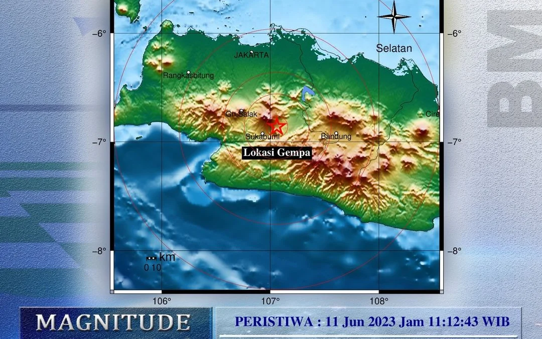 Gempa Magnitudo 3,5 guncang Cianjur, Minggu (11/6/2023)
