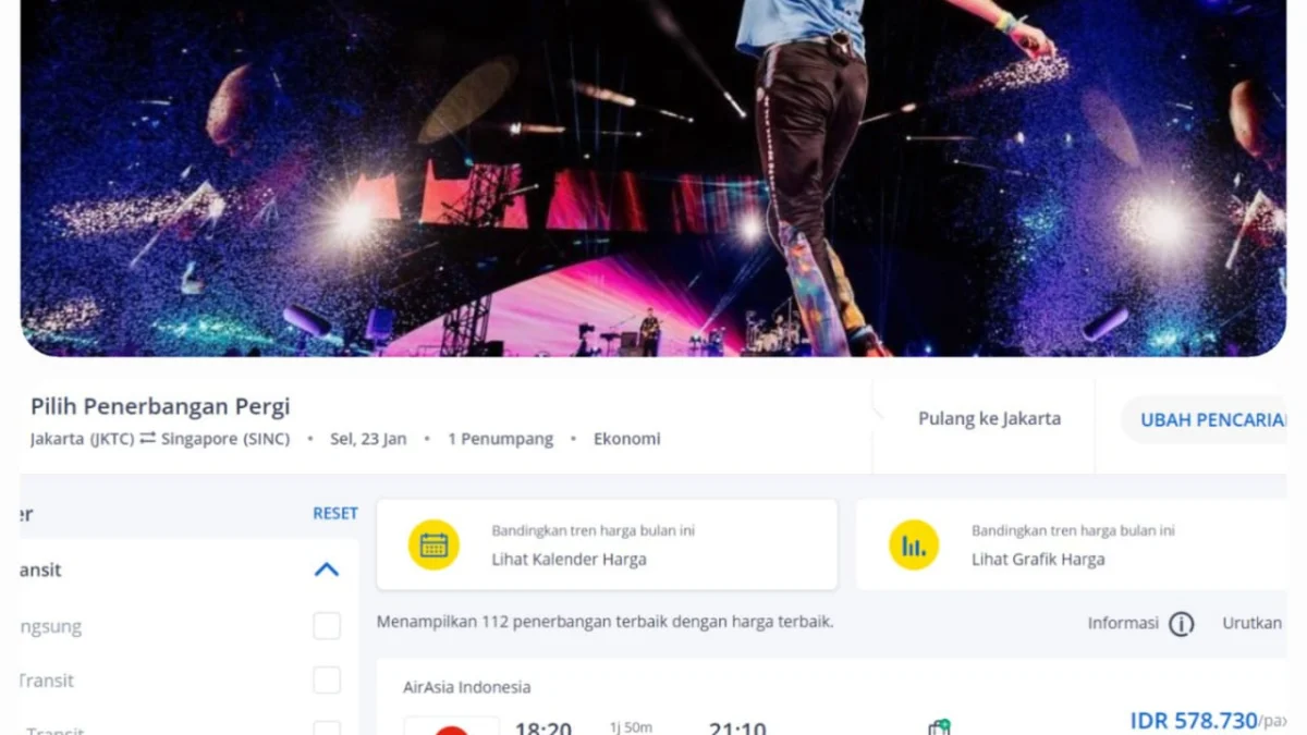 Gambaran Biaya Berangkat ke Singapura Untuk Nonton Coldplay