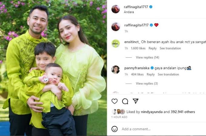 Wow! Keluarga Sultan Andara Pakai Outfit Hijau Neon Khas NCT Bikin Gemes