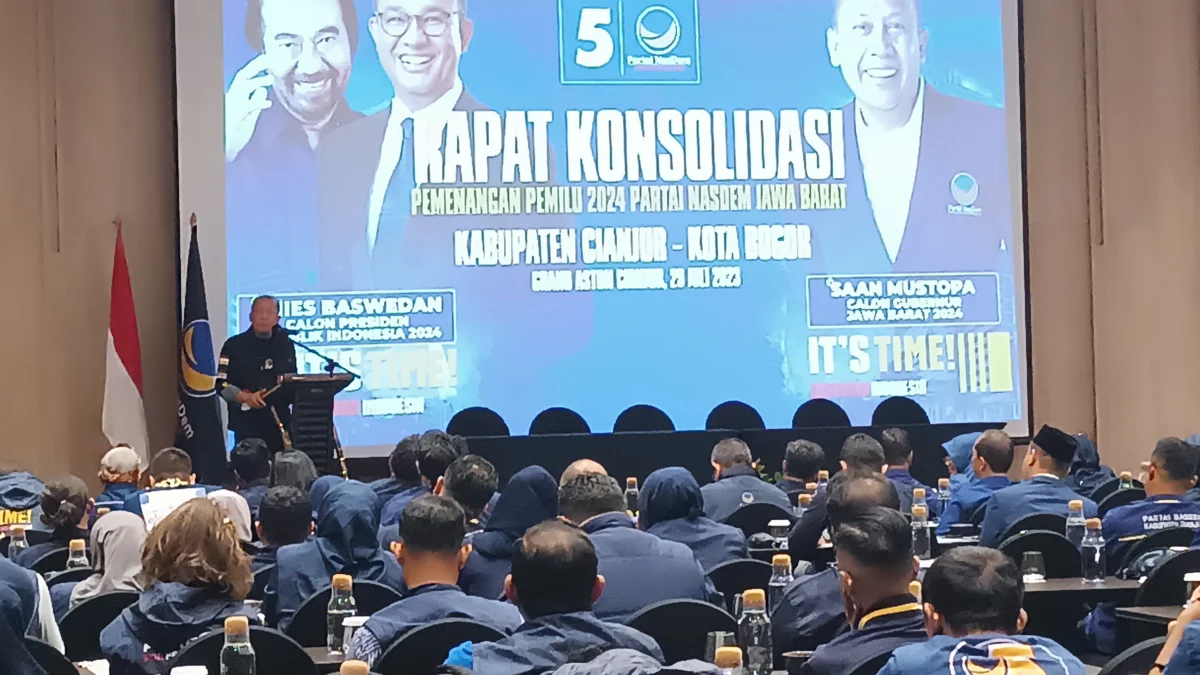 NasDem Jabar Gelar Rapat Konsolidasi Pemenangan Pemilu 2024 di Cianjur, Saan Mustopa: Tinggal Enam Bulan
