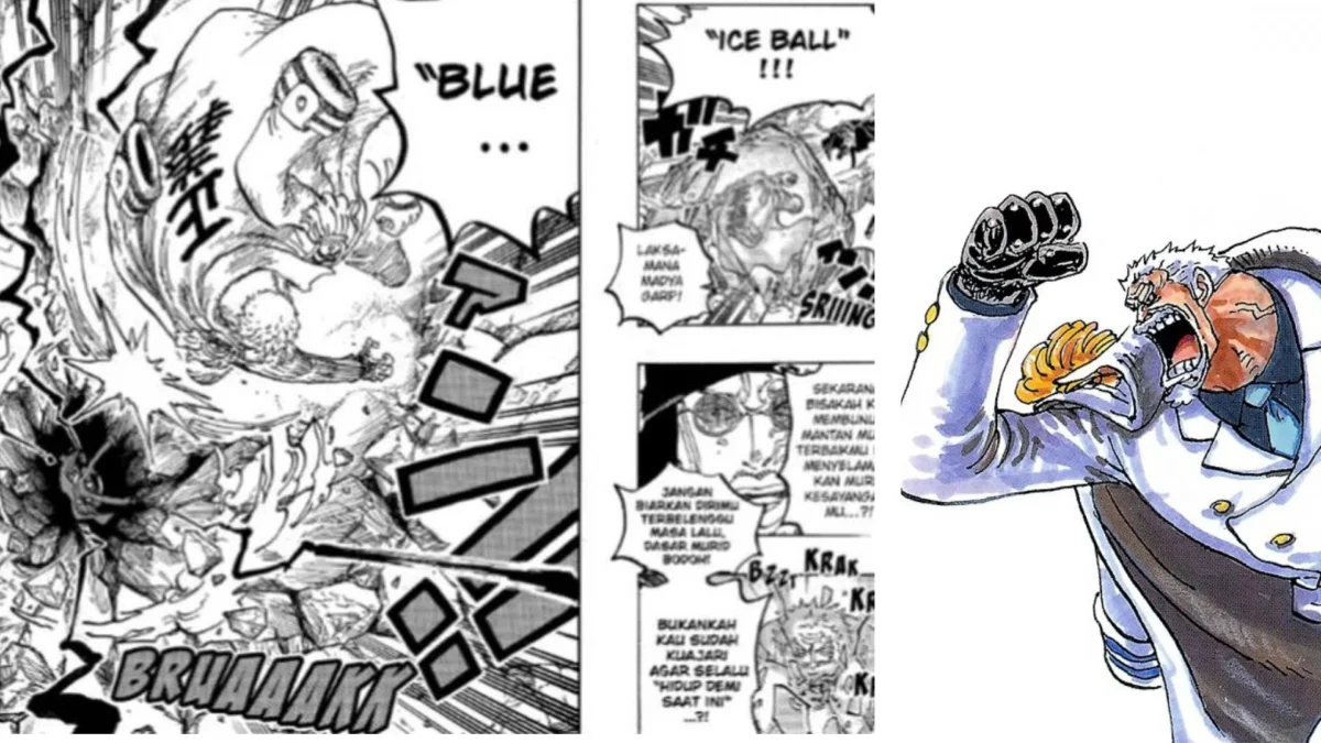 Spoiler One Piece 1088 Garp Ditusuk Oleh Aikoji Koby Punya Kekuatan Baru