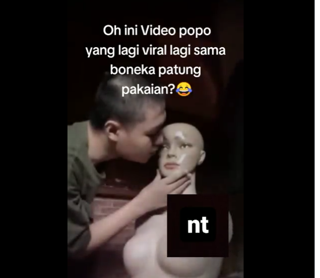 Viral video Popo dengan Manekin