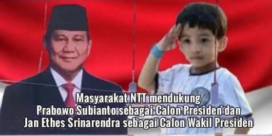 Viral Prabowo disandingkan dengan Jan Ethes sebagai Cawapres