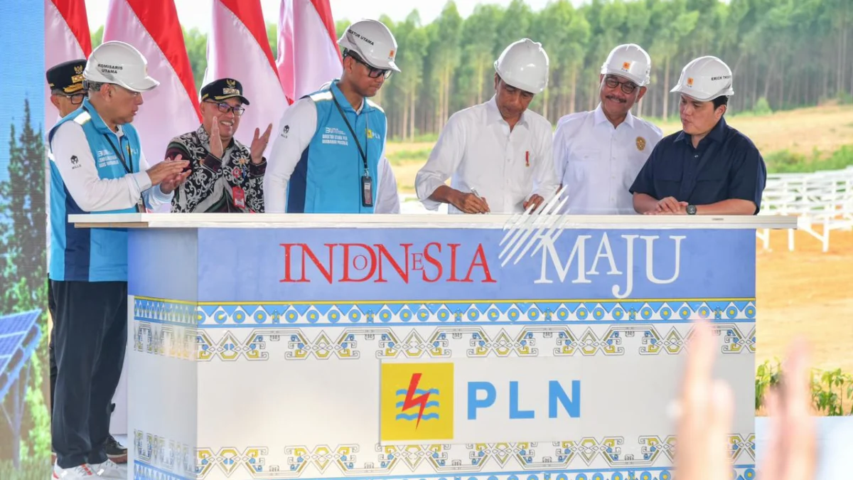 Presiden Jokowi Groundbreaking Pembangunan PLTS PLN 50 MW di IKN Nusantara yang Ramah Lingkungan. (ist)