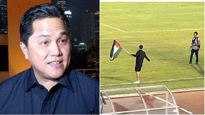 Erick Thohir Ijinkan Bendera Palestina Berkibar Asal Penonton Tidak Masuk Lapangan