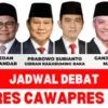 Jadwal Debat Capres-Cawapres 2024 , Simak di Sini !