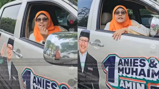Viral Pendukung AMIN Pasang Stiker Mobil Pakai Dana Pribadi. (ist)