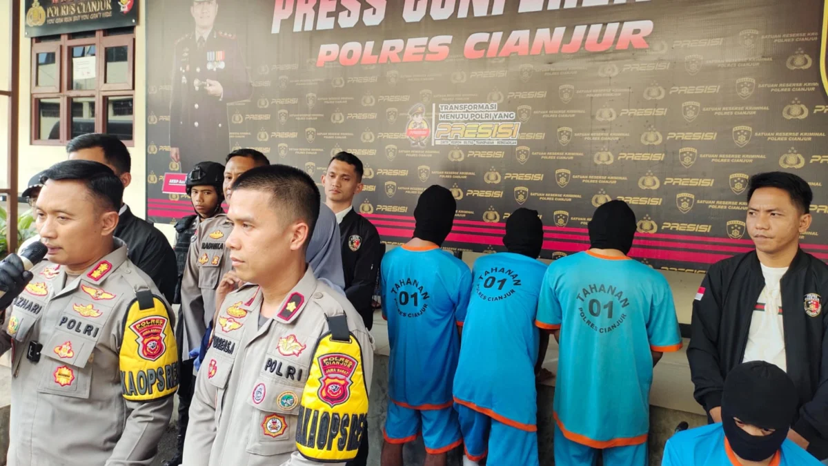 Satreskrim Polres Cianjur Tangkap Lima Pelaku Pengeroyokan di Bojongpicung, Satu Lagi DPO