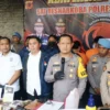 Kapolresta Bandung Kombes Pol Kusworo Wibowo saat rilis kasus rumah industri narkoba jenis sintetis di Nagreg,